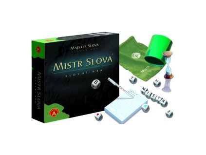 Majster Slová spoločenská hra s kockami v krabici 24,5x25,5x6cm
