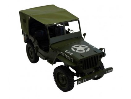 Plachtová strecha na vojenské RC auto Jeep Willys obj.č. 50370 a 50375