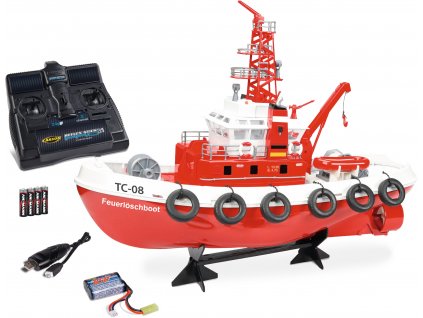 Hasičská RC loď Feuerlöschboot TC-08 s funkčným vodným delom RTR sada