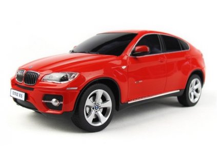 RC auto BMW X6 1:24 s licenciou, LED osvetlením, metalický lak, červená