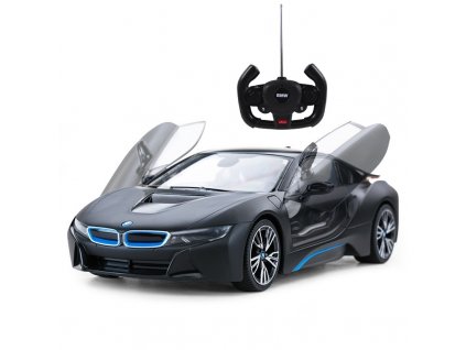 Licencované rc auto BMW i8 1:14, čierny metalický lak