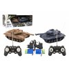 Tank RC 2ks 25cm tanková bitka + dobíjacia pack 27MHZ a 40MHz so zvukom sa svetlom v krabici 50x20