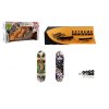 Skateboard prstový skrutkovací 2ks plast 10cm s rampou s doplnkami 2 farby v krabičke 35x9x18cm