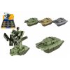 Transformer tank/robot plast 14cm na zotrvačník 3 farby 9ks v boxe