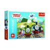 Puzzle Mašinka Tomáš/Tomáš na výlete 27x20cm 60 dielikov v krabičke 21x14x4cm