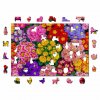 Drevené puzzle - Kvetiny - veľkosť L