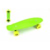 Skateboard - pennyboard 43cm, nosnosť 60kg plastové osi, zelené, žlté kolesá