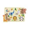 Vkladačka / Puzzle doskové obrysové zoo drevo 30x21cm vo fólii 18m +