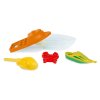 Loď / Čln + Sada na piesok plast 36cm 2 farby v sieťke