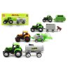 Traktor s prívesom plast 16cm asst 6 druhov na karte