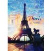 Puzzle Paríž o súmraku 1000 dielikov 48x68, 3cm v krabici 27x40x6cm