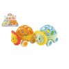 Hrkálka autíčko zvieratko plast 14cm 2 farby na voľný chod 3m+