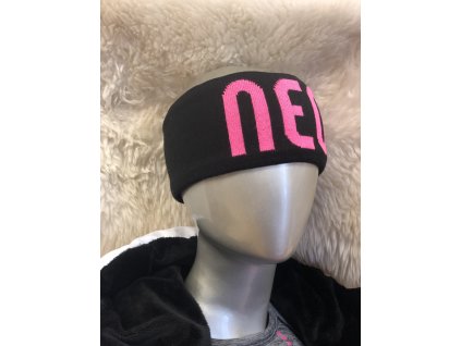 12080 neon neon logo headband black pink