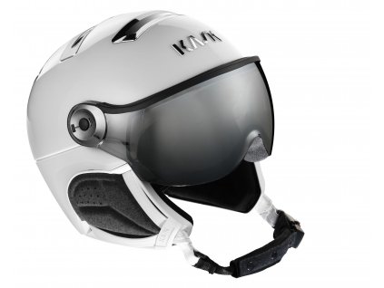 PIUMA R chrome white silver visor