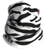 S25385003X 00 01ZE NECK GUARD CRAZY BLACK ZEBRA