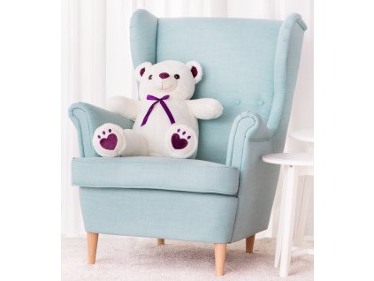 Plyšový medvěd Valor 70 cm - bílý (Barva Bílá, Velikost 70 cm)