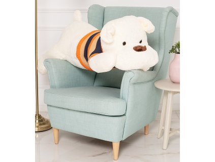 plysovy pes Dexter bily 100