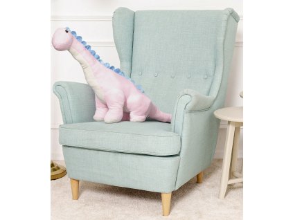 Plyšový dinosaurus Tobi 80 cm - růžový (Barva Růžová, Velikost 80 cm)