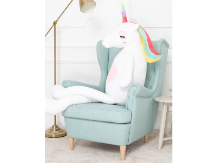 Plyšový jednorožec Felix 160 cm - bílý (Barva Bílá, Velikost 160 cm)