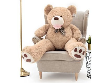 Plyšový medvěd Amigo 140 cm - béžový (Barva Béžová, Velikost 140 cm)