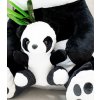 Plyšový medvěd Panda s miminkem 100 cm (Barva Černá, Velikost 100 cm)