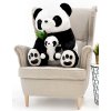 Plyšový medvěd Panda s miminkem 100 cm (Barva Černá, Velikost 100 cm)