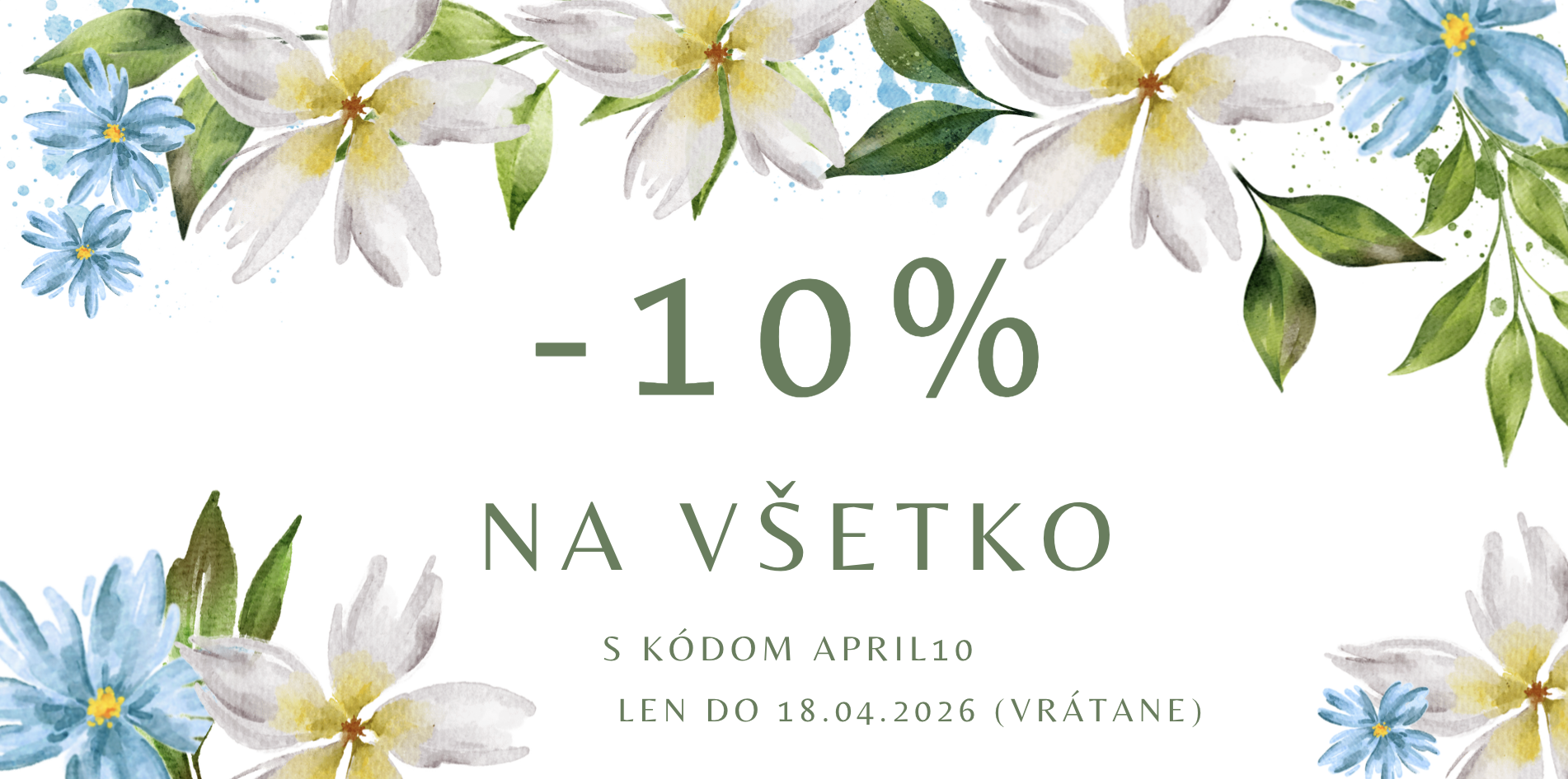 -10% na všetko s kódom apríl10