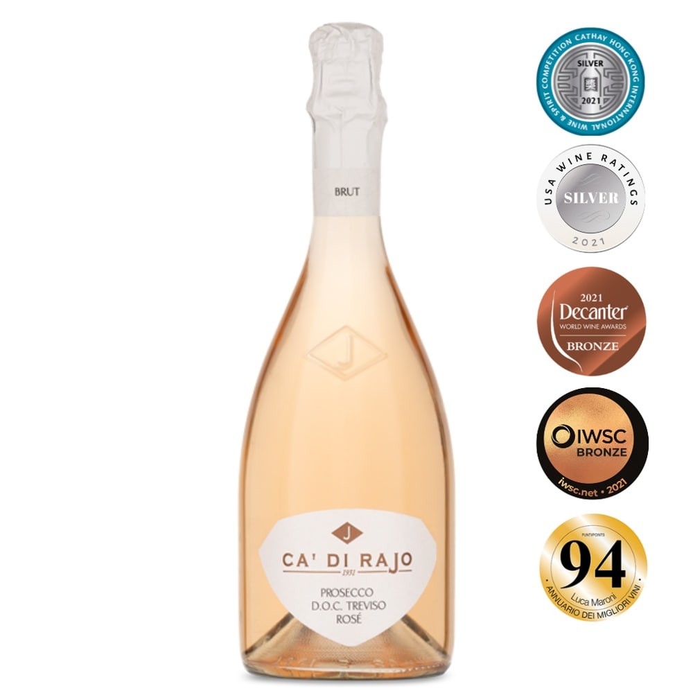 CA' DI RAJO Prosecco Rosè Millesimato Treviso DOC Brut 2021 11,5 % 0,75 l