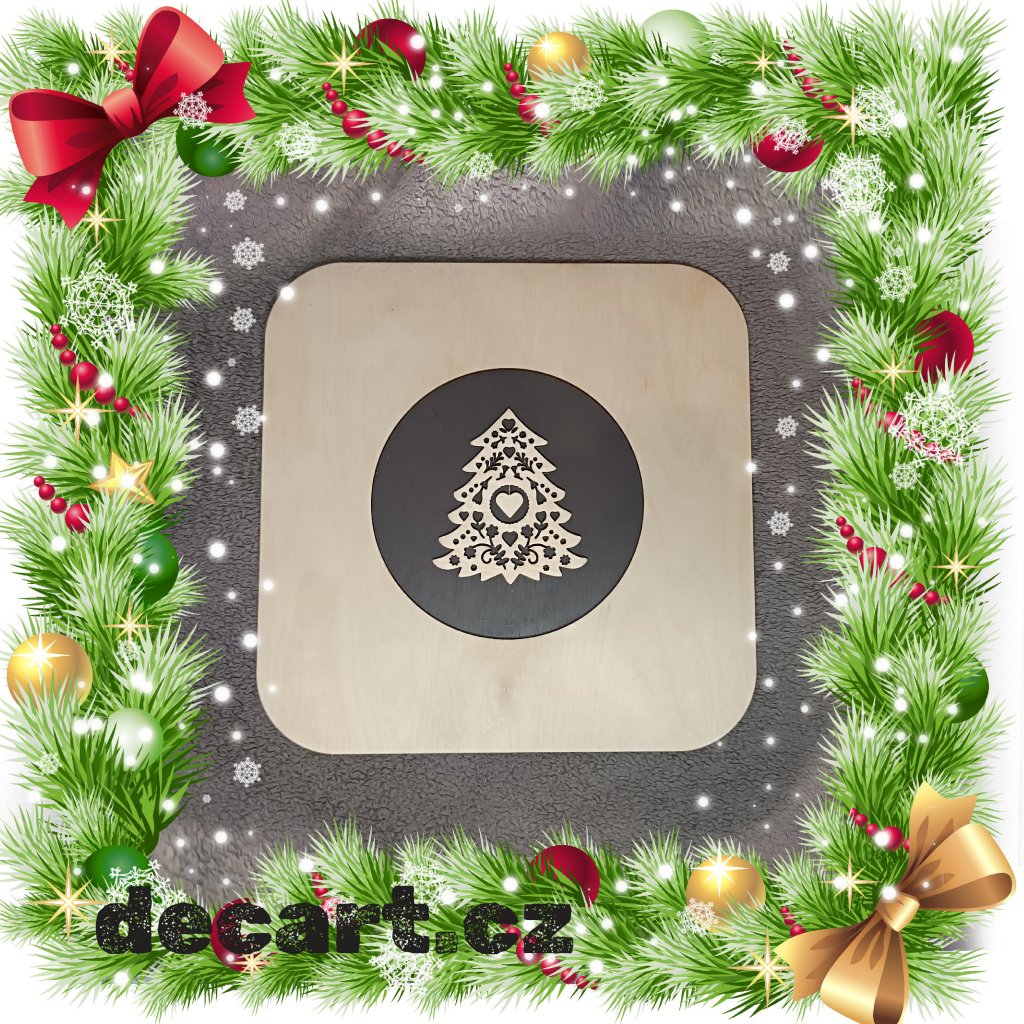 Vrstvené vánoční ozdoby + ozdobná krabička ZDARMA