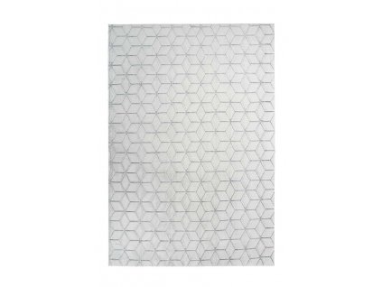 Kusový koberec Vivica 125 Bílá / Anthrazit  Kusový koberec, měkký na omak, motivy ve 3D vzhledu, aktuální pastelové barvy
