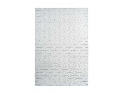 Kusový koberec Vivica 125 Bílá / Šedomodrá  Kusový koberec, měkký na omak, motivy ve 3D vzhledu, aktuální pastelové barvy