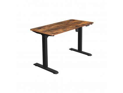 Psací stůl Andras, výškově nastavitelný, Rustikální Hnědá  Výškově nastavitelný psací stůl elektrický, 60 × 120 × (73 – 114) cm, plynule nastavitelný, ocel, vintage, rustiálně hnědá.