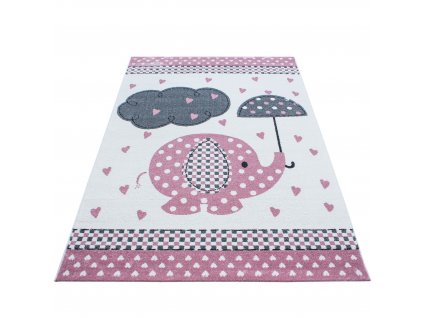 Dětský kusový koberec KIDS 0570, Růžová  Dětský kusový koberec