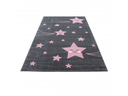 Dětský kusový koberec KIDS 0610, Růžová  Dětský kusový koberec