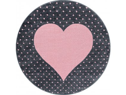 Dětský kusový koberec BAMBI 0830, kulatý, Růžová  Kusový koberec, kulatý