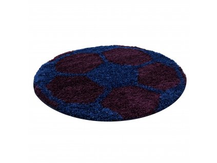 Dětský Dětský kusový koberec FUN 6001, kulatý, Modrá  Kusový koberec, kulatý