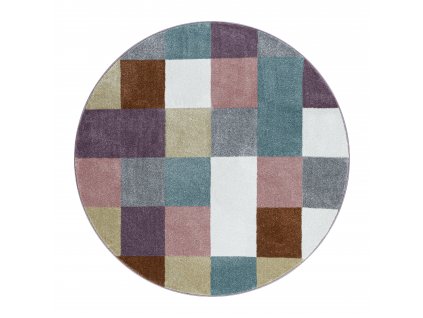Dětský kusový koberec FUNNY 2109, kulatý, Vícebarevná  Kusový koberec, kulatý