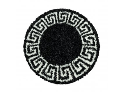 Kusový koberec HERA 3301, kulatý, Antracitová  Kusový koberec, kulatý