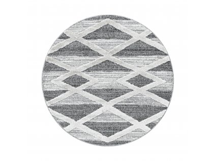 Kusový koberec PISA 4709, kulatý, Šedá  Kusový koberec, kulatý
