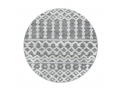 Kusový koberec PISA 4710, kulatý, Šedá  Kusový koberec, kulatý