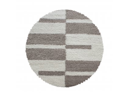 Kusový koberec GALA 2505, Béžová  Kulatý kusový koberec