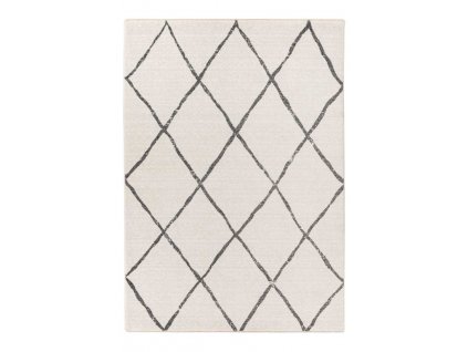 Kusový koberec Agadir 501 Ivory  Kusový koberec s velmi jemným povrchem. Vzhled ruční práce, soft touch, přírodní třásně, bavlněná podložka.