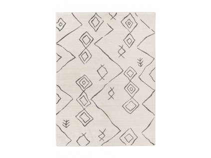 Kusový koberec Agadir 503 Ivory  Kusový koberec s velmi jemným povrchem. Vzhled ruční práce, soft touch, přírodní třásně, bavlněná podložka.