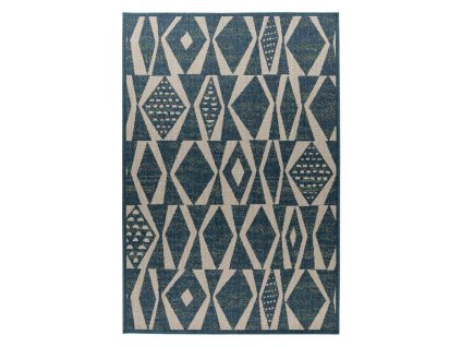 Kusový koberec Capri 302 Blue  Kusový koberec s velmi jemným povrchem. Ploše tkaný, outdoorová úprava, sisálový vzhled.