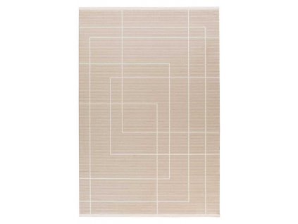 Kusový koberec Elif 401 Beige  Kusový koberec s velmi jemným povrchem. Jemný polypropylen, orientální motiv, přírodní třásně, bavlněný rub.