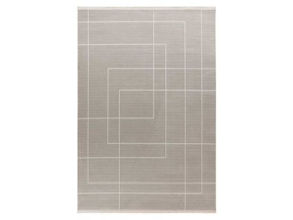 Kusový koberec Elif 401 Silver  Kusový koberec s velmi jemným povrchem. Jemný polypropylen, orientální motiv, přírodní třásně, bavlněný rub.