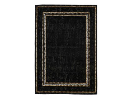 Kusový koberec Marmaris 404 Black  Kusový koberec s velmi jemným, polypropylenovým povrchem. Lesk, vysoká hustota, 3 D efekt, podklad z juty.