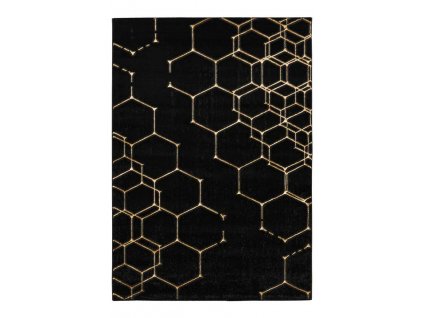 Kusový koberec Marmaris 405 Black  Kusový koberec s velmi jemným, polypropylenovým povrchem. Lesk, vysoká hustota, 3 D efekt, podklad z juty.