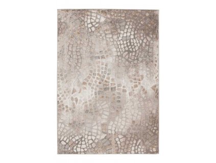 Kusový koberec Milas 202 Silver-Beige  Kusový koberec s velmi jemným povrchem. Jemný lesklý polyester, vintage motiv,3D efekt, bavlněný rub.