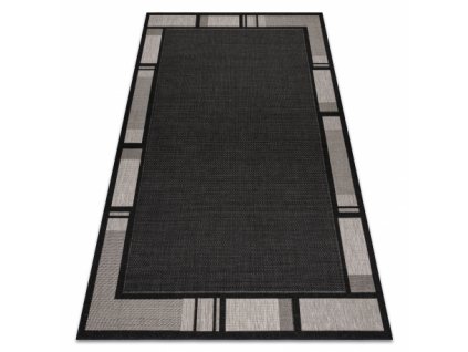 Kusový koberec SIZAL FLOORLUX 20195 černý / stříbro  Kusový koberec SIZAL FLOORLUX 20195 černý / stříbro -